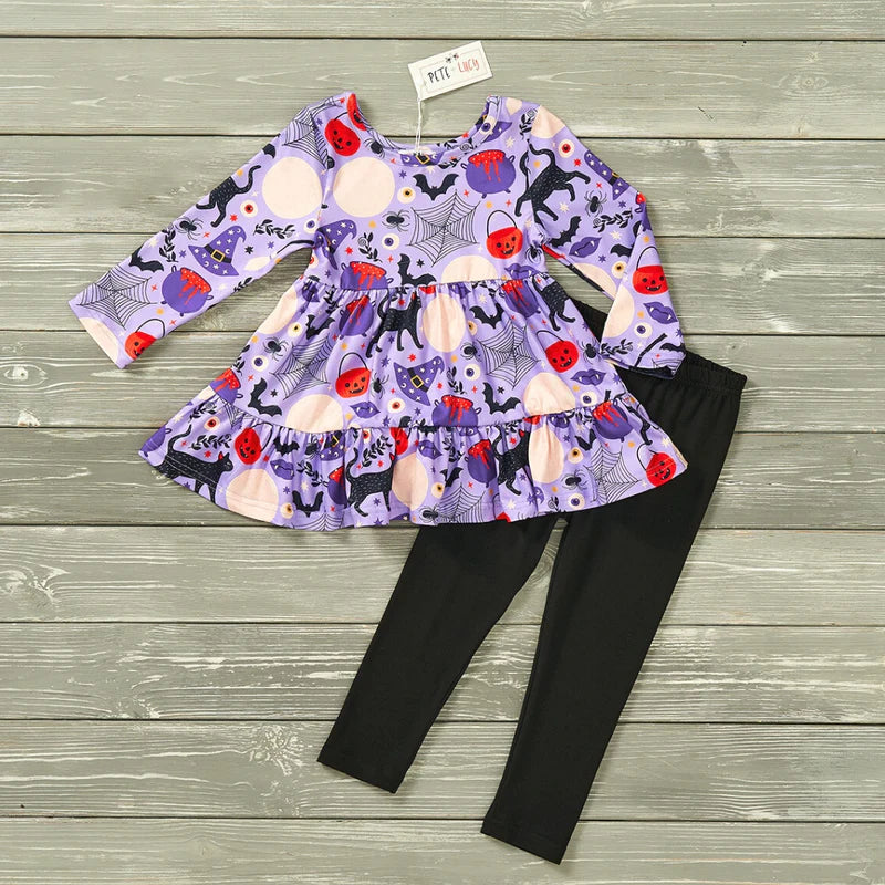 No Tricks, Just Treats! Long Sleeve Pant Set by Pete + Lucy