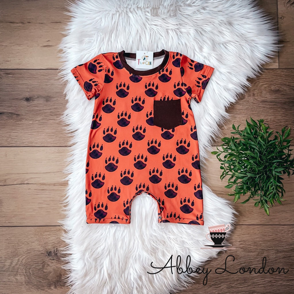 Paw Print Infant Romper by TwoCan