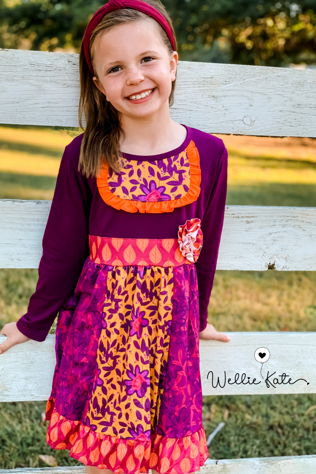 Autumn Floral Dress by Wellie Kate
