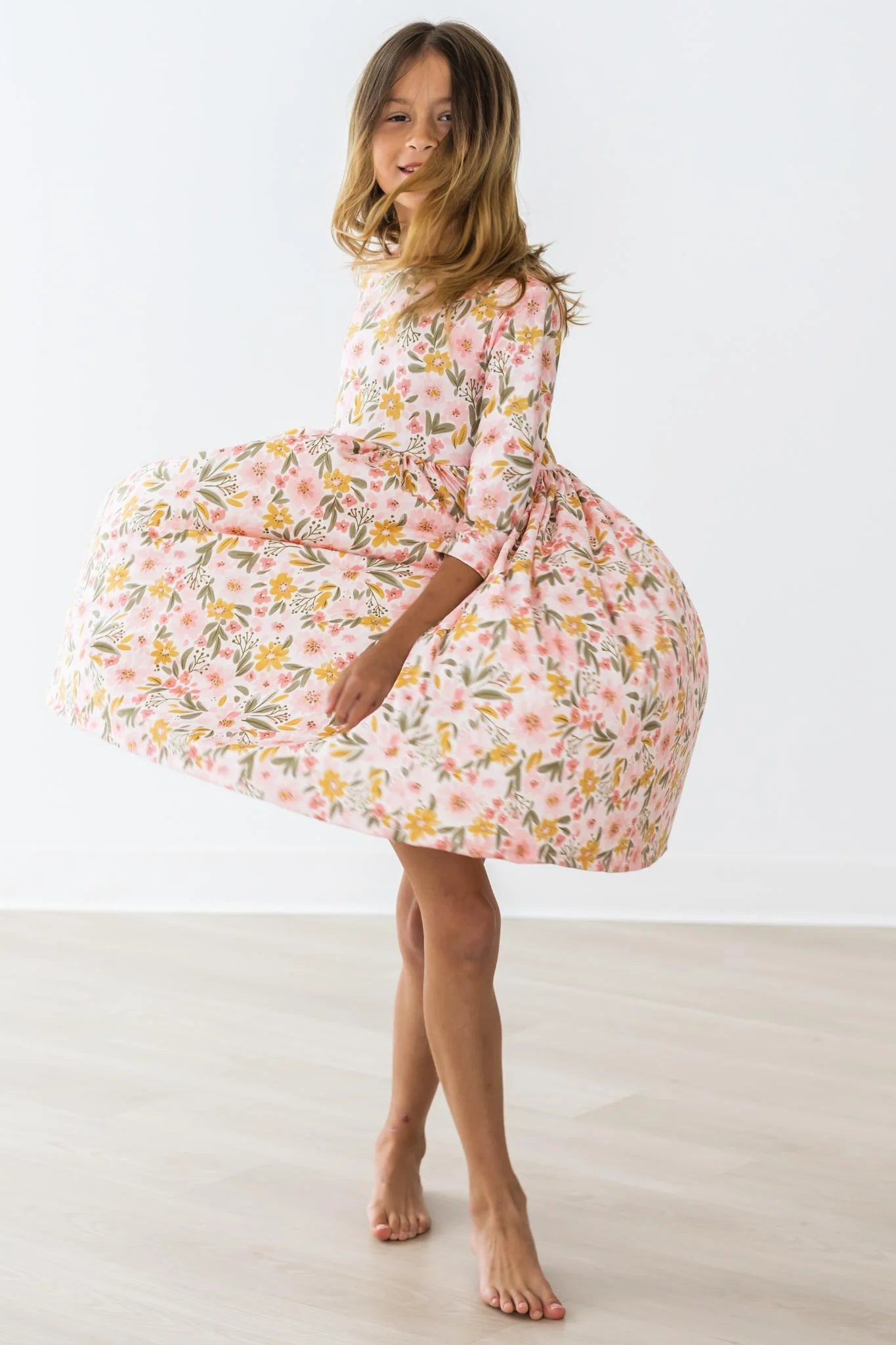 Pretty Peachy Twirl Dress by Mila & Rose