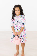Load image into Gallery viewer, Peace, Love, &amp; Pandacorns 3/4 Sleeve Pocket Twirl Dress by Mila &amp; Rose
