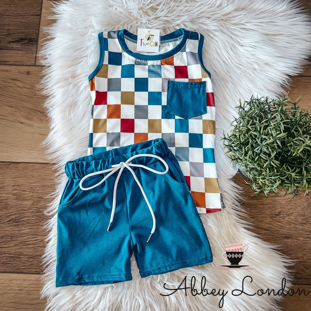 Checkers Short Set by TwoCan