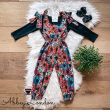 Load image into Gallery viewer, Harvest Flowers 2 Piece Overall Set by Wellie Kate
