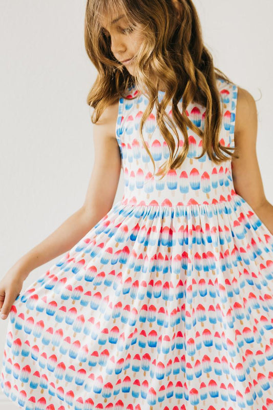 Red, White, & Cute Tank Twirl Dress by Mila & Rose
