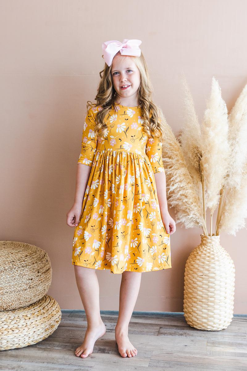 Dandelions in Fall Twirl Dress by Mila & Rose