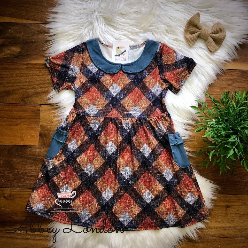 Textured Plaid Dress by TwoCan