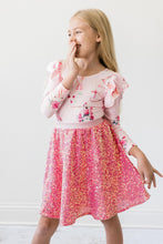 Load image into Gallery viewer, Hot Pink Sequin Twirl Skirt by Mila &amp; Rose
