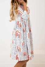 Load image into Gallery viewer, Peach Rainbow Twirl Dress by Mila &amp; Rose
