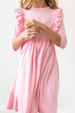 Load image into Gallery viewer, Bubblegum Pink Ruffle Twirl Dress by Mila &amp; Rose
