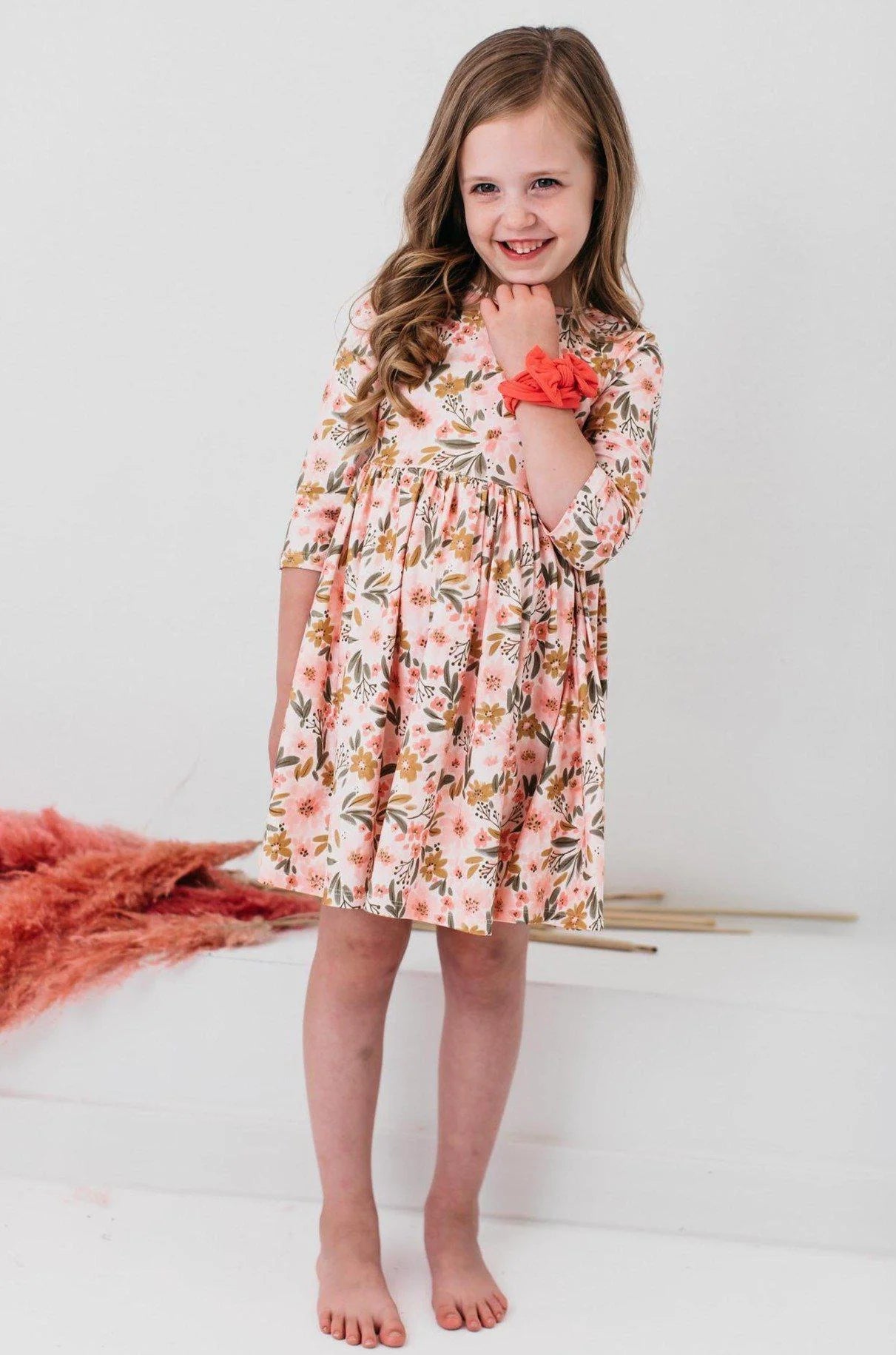 Pretty Peachy Twirl Dress by Mila & Rose