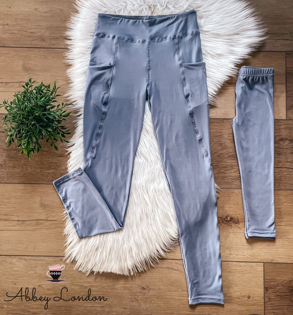 (Light Grey) Toddler, Kids, Teen, Adult Leggings by Addy Cole