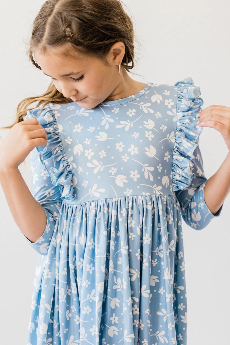 Bluebell Ruffle Twirl Dress by Mila & Rose