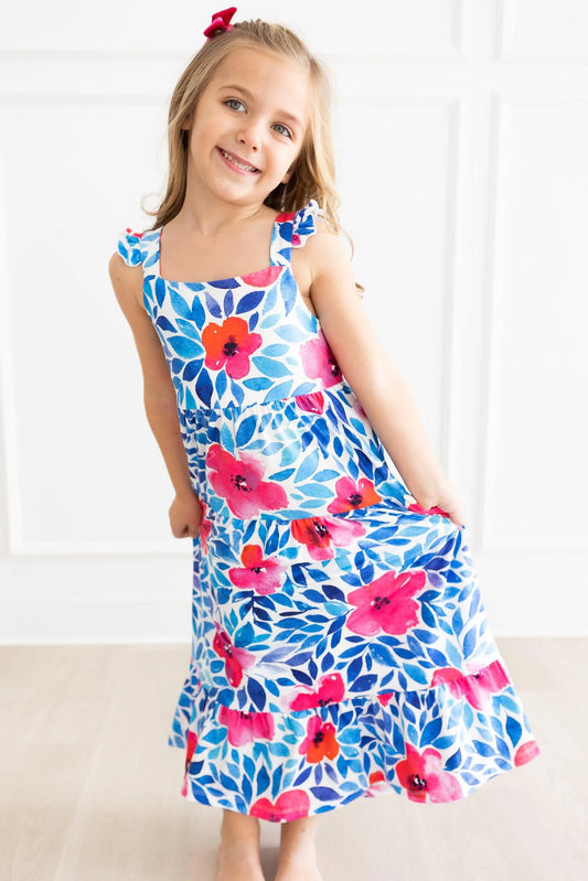 Vivid Garden Ruffle Maxi Dress by Mila & Rose