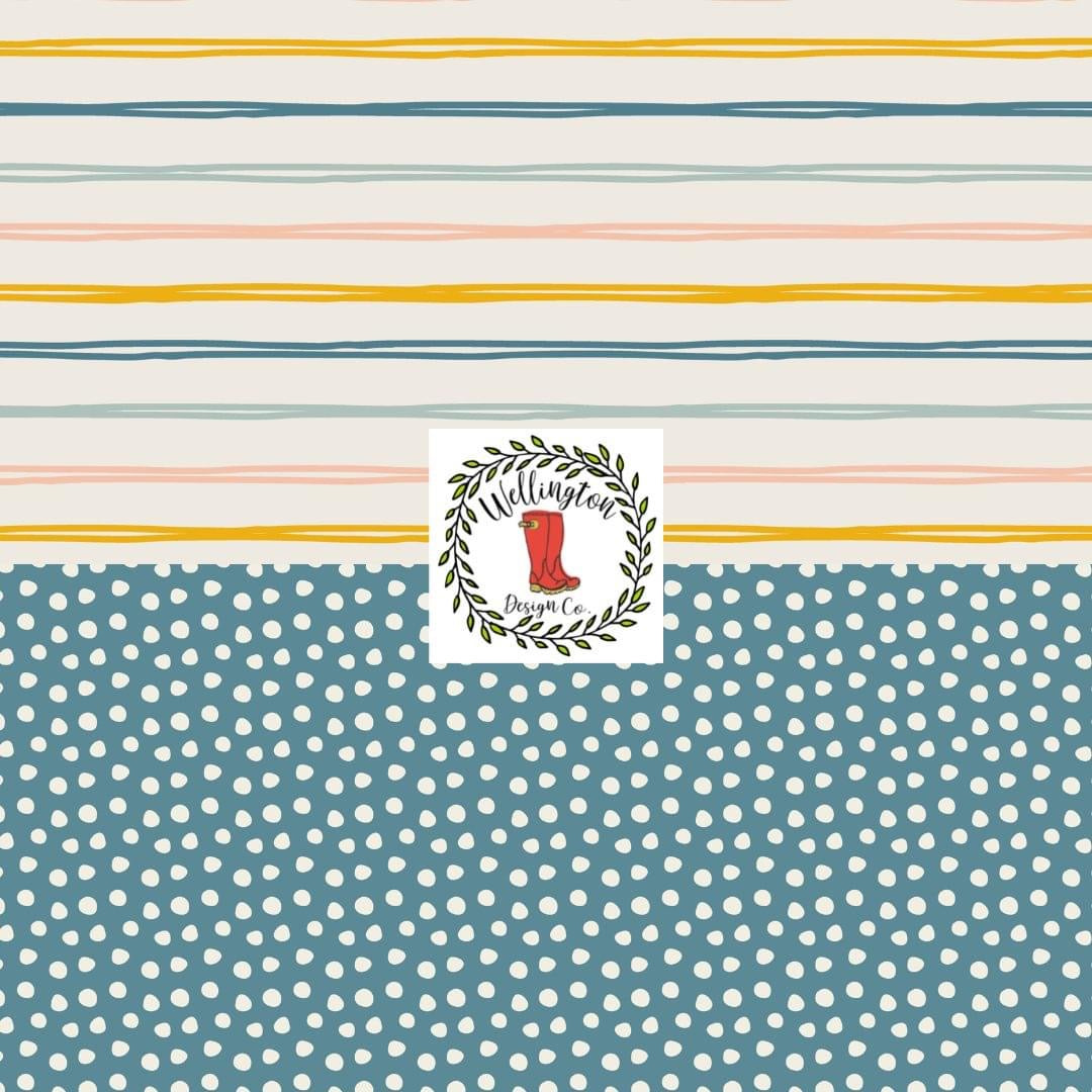 Stripes & Polka Dots Capri Set by Wellie Kate
