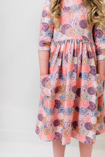 Load image into Gallery viewer, Rosettes 3/4 Sleeve Pocket Twirl Dress by Mila &amp; Rose
