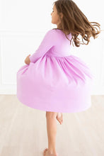 Load image into Gallery viewer, Bright Lilac Pocket Twirl Dress by Mila &amp; Rose
