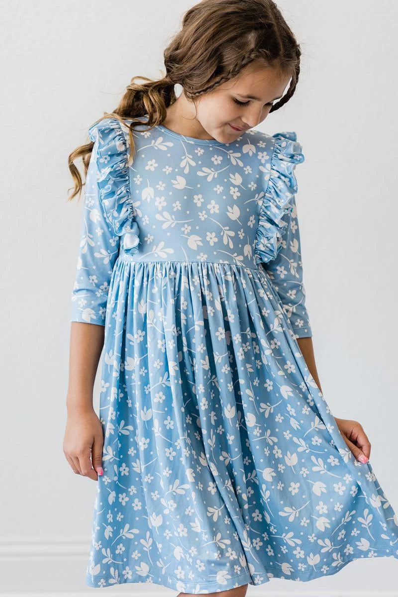 Bluebell Ruffle Twirl Dress by Mila & Rose
