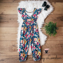 Load image into Gallery viewer, Fall Flowers Scoop Back Romper by Wellie Kate
