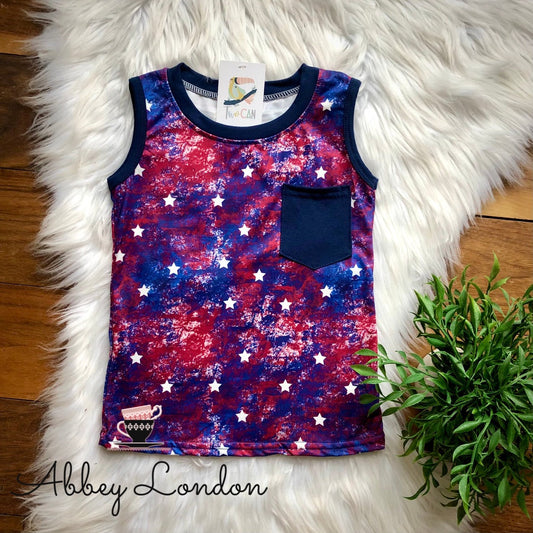 Splatter Stars Pocket Tank by TwoCan