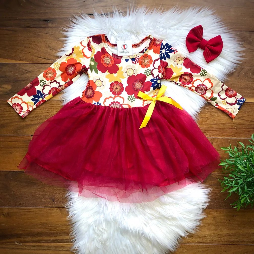 Wellie Kate Vintage Floral Tulle