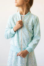 Load image into Gallery viewer, Aqua Sequin Jacket by Mila &amp; Rose
