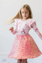 Load image into Gallery viewer, Hot Pink Sequin Twirl Skirt by Mila &amp; Rose
