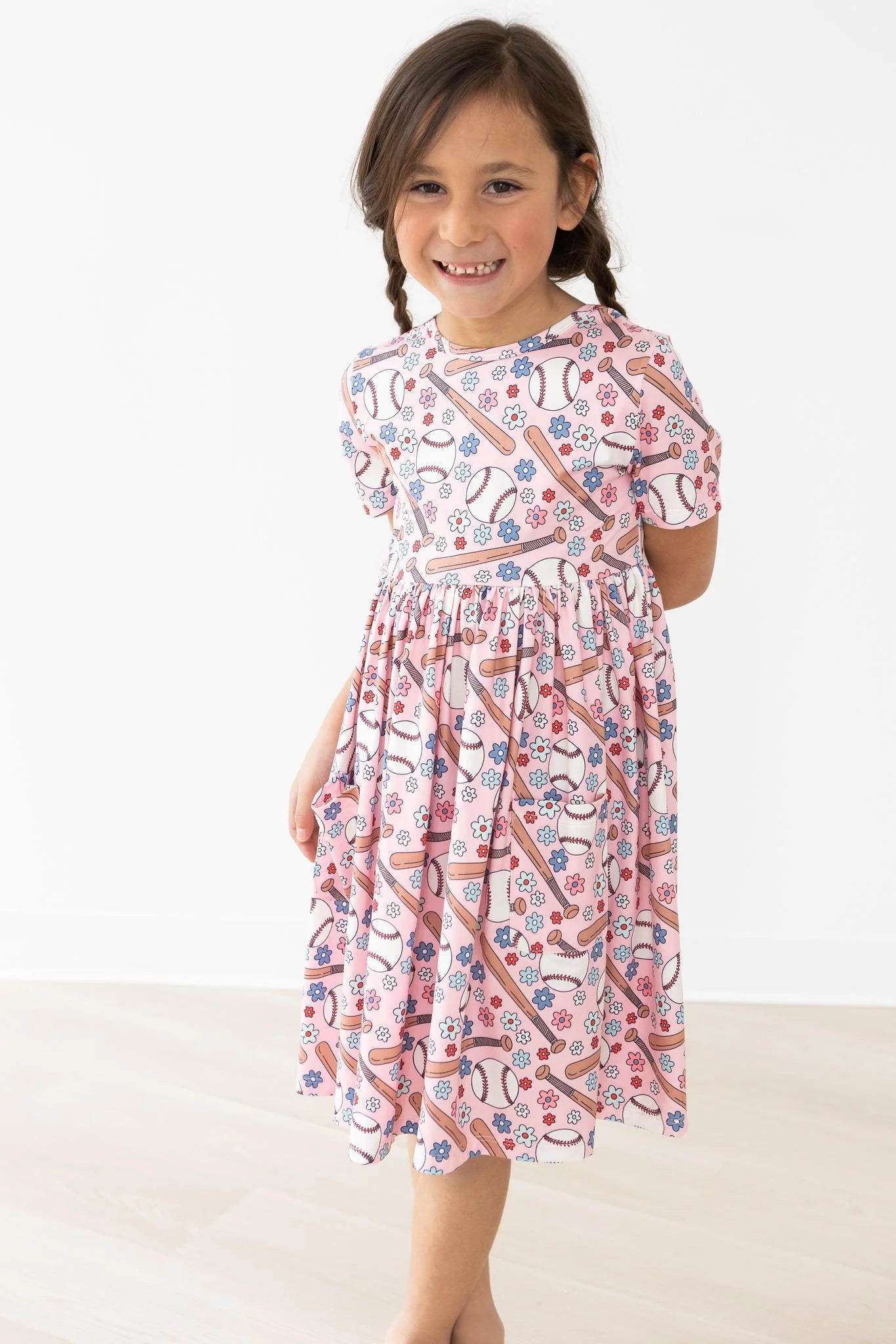 Batter Up Pocket Twirl Dress by Mila & Rose