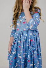 Load image into Gallery viewer, Blue Moon 3/4 Sleeve Pocket Twirl Dress by Mila &amp; Rose
