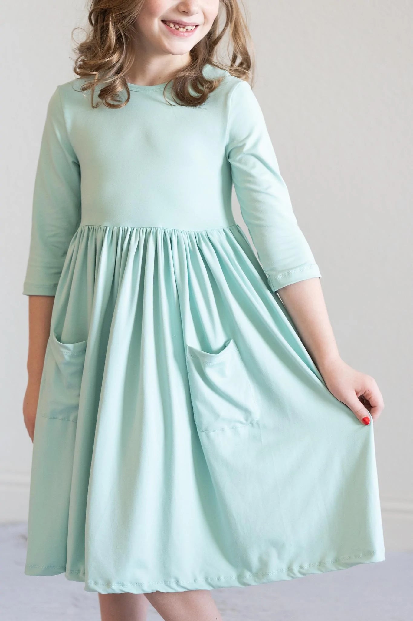 Sage Pocket Twirl Dress by Mila & Rose