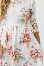 Load image into Gallery viewer, Up to Snow Good 3/4 Sleeve Pocket Twirl Dress by Mila &amp; Rose
