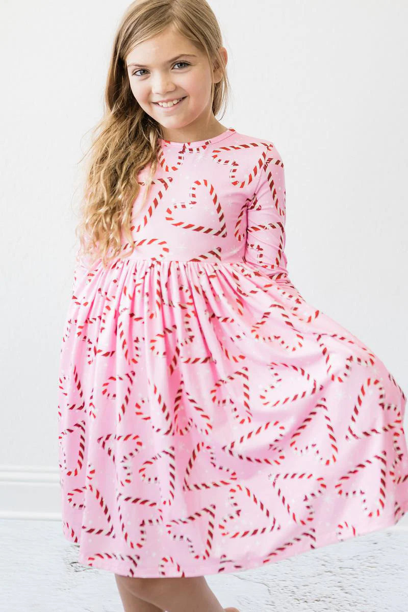 Candy Cane Twirl Dress by Mila & Rose