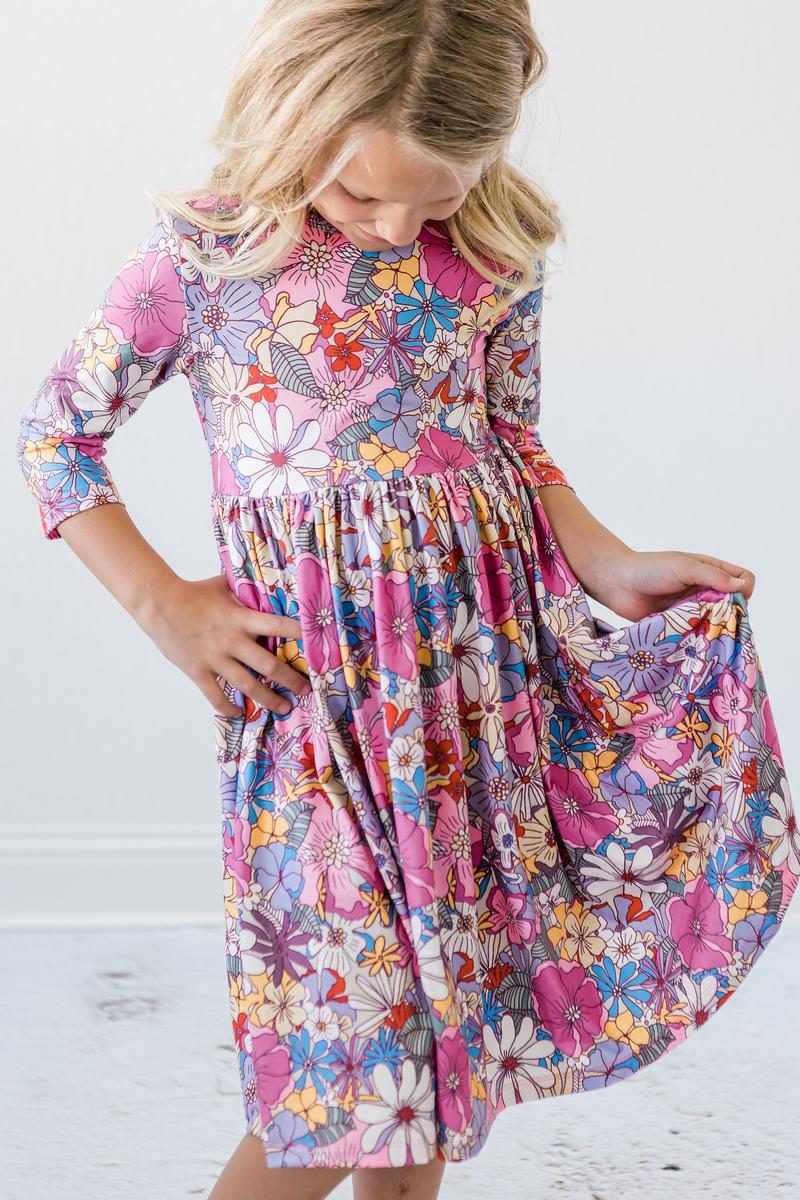 Mauve What’s Up Buttercup Twirl Dress by Mila & Rose